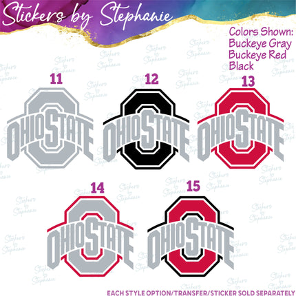 (s03C-037) Ohio State Buckeyes Iron-On Transfer or Sticker