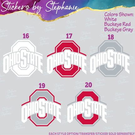 (s03C-037) Ohio State Buckeyes Iron-On Transfer or Sticker