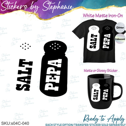 (s04C-040) Salt n Pepa Logo Iron-On Transfer or Sticker