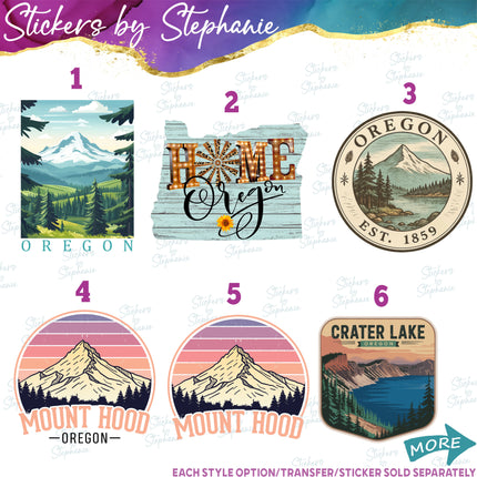 (s04S-037) Oregon Family Vacation Travel Iron-On Transfer or Sticker