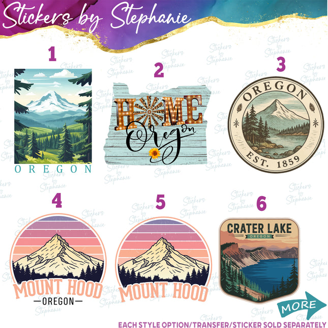 (s04S-037) Oregon Family Vacation Travel Iron-On Transfer or Sticker