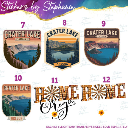 (s04S-037) Oregon Family Vacation Travel Iron-On Transfer or Sticker