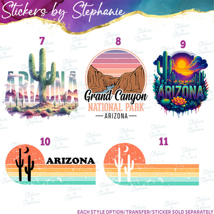 (s04S-003) Arizona National Park Family Vacation Travel Iron-On Transfer or Sticker