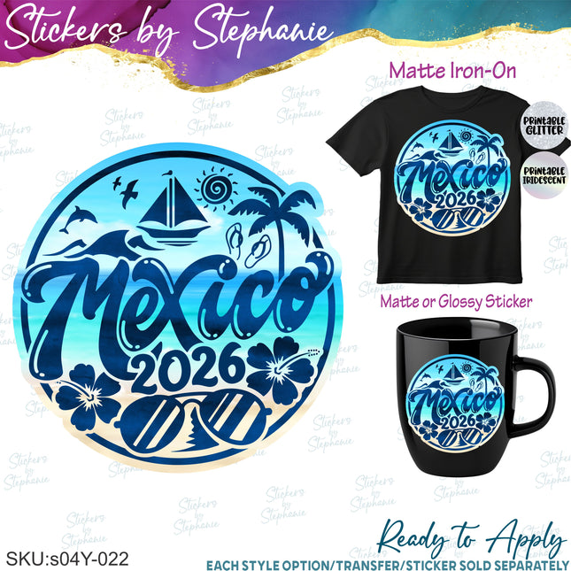 (s04Y-022) Mexico Iron-On Transfer or Sticker