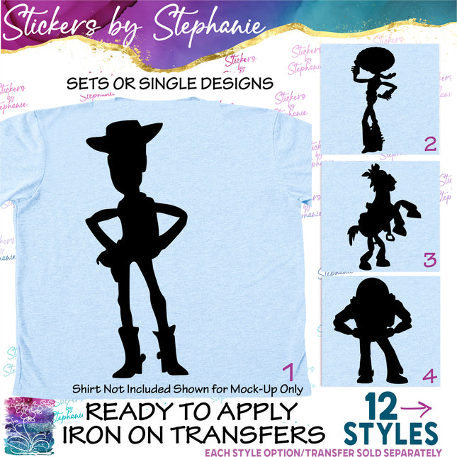(s01C-015) Toy Story Silhouette Iron-On Transfer