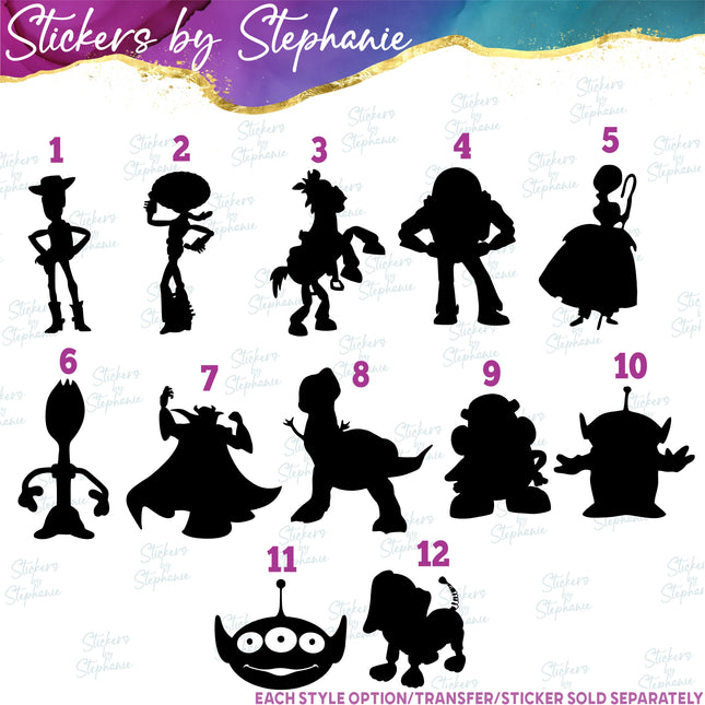 (s01C-015) Toy Story Silhouette Iron-On Transfer