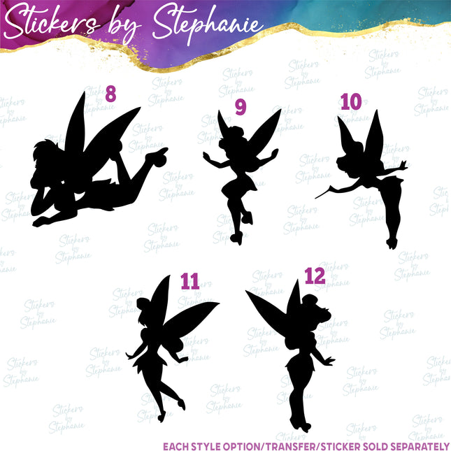 (s01C-019) Tinkerbell Silhouette Iron-On Transfer