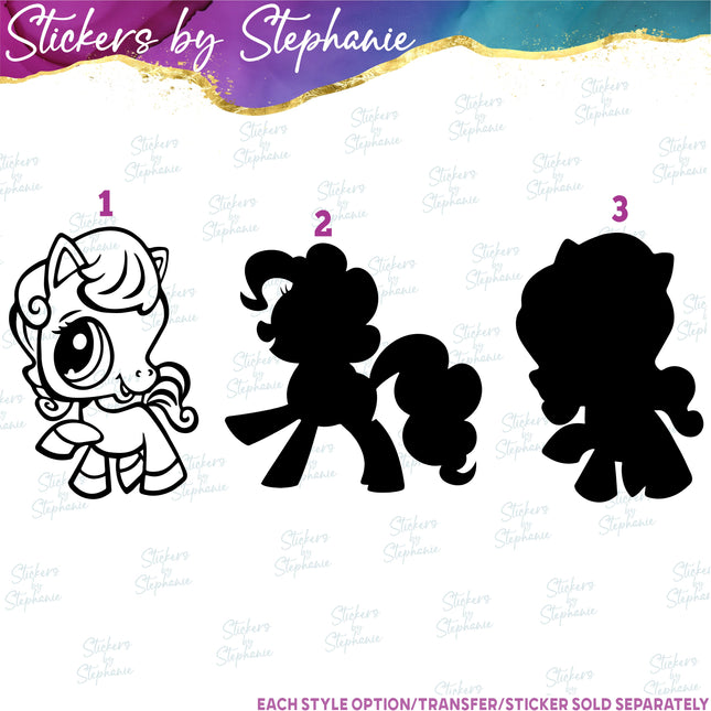 (s01C-022) MLP My Little Pony Silhouette Iron-On Transfer