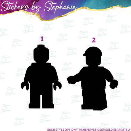 (s01C-027) Lego Minifig Silhouette Iron-On Transfer