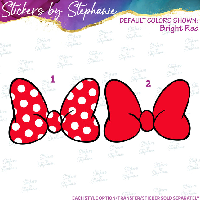 (s01C-008) Minnie Mouse Bow Iron-On Transfer