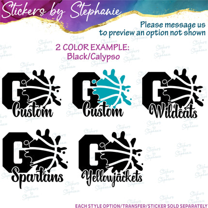 (s05-117) Basketball Go Team Name Text Custom Iron-On Transfer