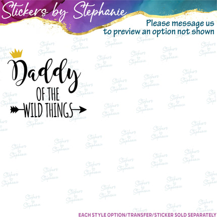 (s05-149) Mom Family of the Wild Things Text Custom Iron-On Transfer