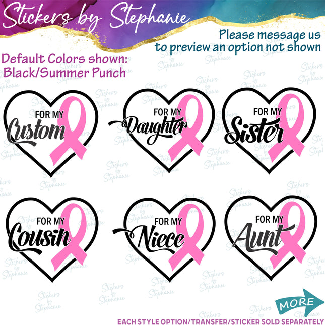 (s05-152) For My Mom Sister Bestie Text Custom Iron-On Transfer