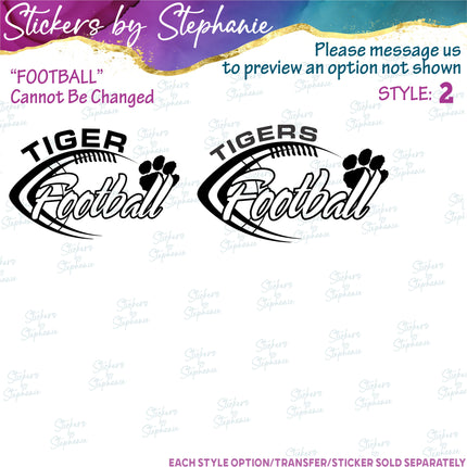 (s05-158) Football Team Name Mom Family Custom Iron-On Transfer or Sticker
