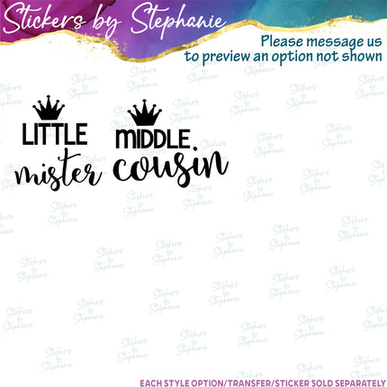 (s05-165) Prince Cown Name Text Custom Iron-On Transfer
