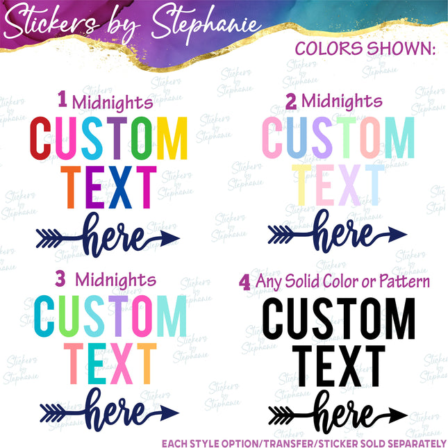 (s05-166) Rainbow Letters Arrow Custom Iron-On Transfer or Sticker
