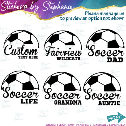 (s05-260) Soccer Mom Team Name Custom Iron-On Transfer or Sticker