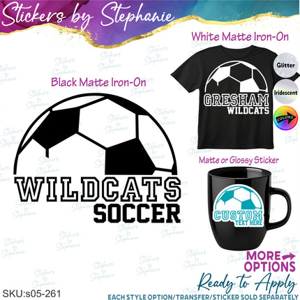(s05-261) Soccer Mom Team Name Custom Iron-On Transfer or Sticker