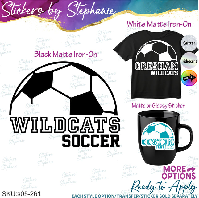 (s05-261) Soccer Mom Team Name Custom Iron-On Transfer or Sticker