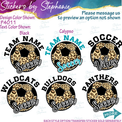 (s05-268) Soccer Team Name Custom Iron-On Transfer or Sticker