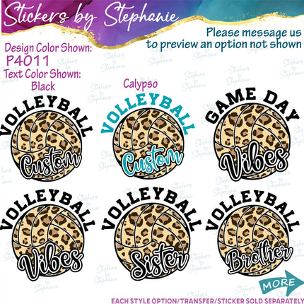 (s05-277) Volleyball Mom Family Custom Iron-On Transfer or Sticker