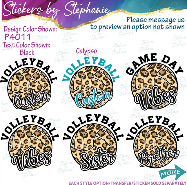 (s05-277) Volleyball Mom Family Custom Iron-On Transfer or Sticker