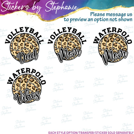 (s05-277) Volleyball Mom Family Custom Iron-On Transfer or Sticker