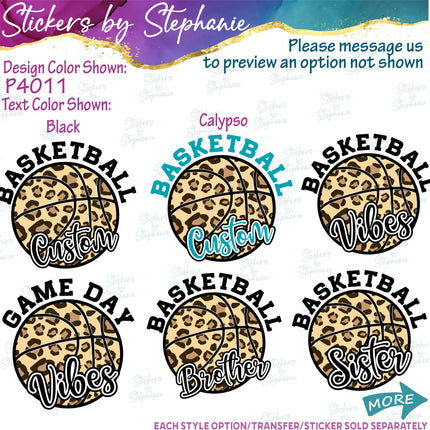 (s05-287) Basketball Mom Family Custom Iron-On Transfer or Sticker