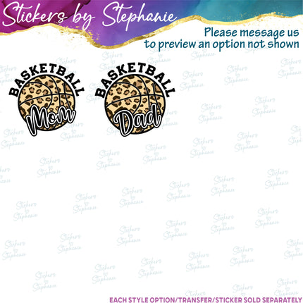 (s05-287) Basketball Mom Family Custom Iron-On Transfer or Sticker