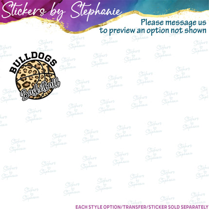 (s05-288) Basketball Team Name Custom Iron-On Transfer or Sticker