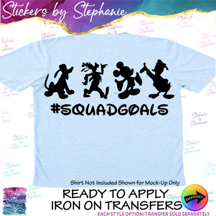 (s03C-001) Squadgoals Mickey Mouse Pals Iron-On Transfer