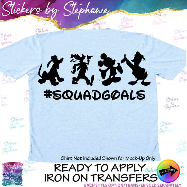 (s03C-001) Squadgoals Mickey Mouse Pals Iron-On Transfer