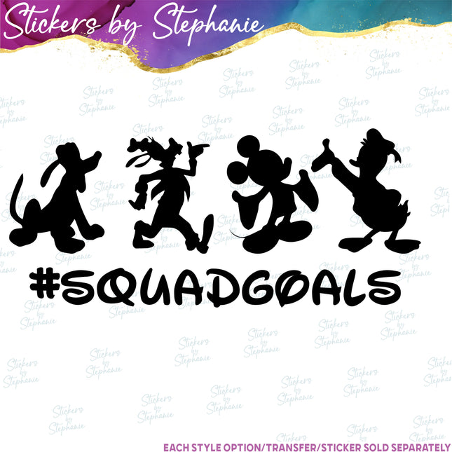 (s03C-001) Squadgoals Mickey Mouse Pals Iron-On Transfer