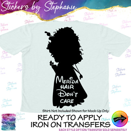 (s03C-020) Merida Hair Don't Care Iron-On Transfer