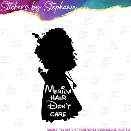 (s03C-020) Merida Hair Don't Care Iron-On Transfer