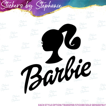 (s03C-037) Barbie Iron-On Transfer