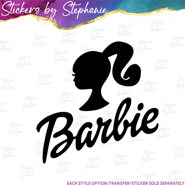 (s03C-037) Barbie Iron-On Transfer