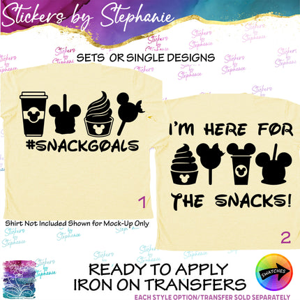 (s03C-004) Snackgoals I'm Here For the Snacks Iron-On Transfer