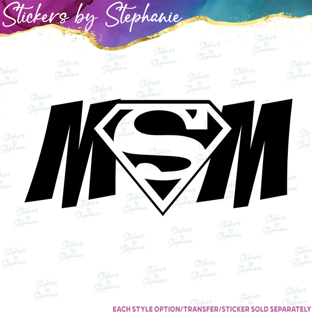 (s03C-040) Supermom Mom Superman Iron-On Transfer