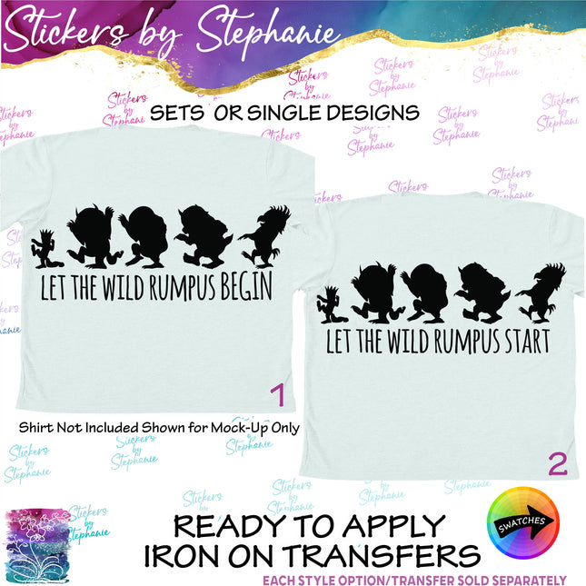(s03C-042) Let the Wild Rumpus Begin Start Iron-On Transfer