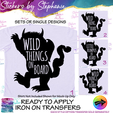 (s03C-043) Wild Things On Board Thing Little Rumpus Iron-On Transfer