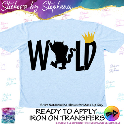 (s03C-049) Wild Monster Iron-On Transfer