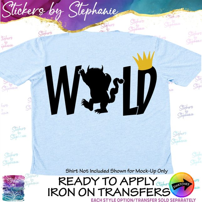 (s03C-049) Wild Monster Iron-On Transfer