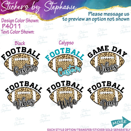 (s05-302) Football Mom Family Custom Iron-On Transfer or Sticker