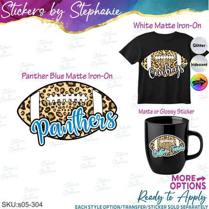 (s05-304) Football Team Name Custom Iron-On Transfer or Sticker