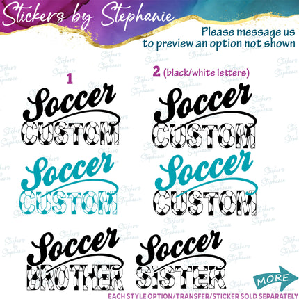 (s05-322) Soccer Mom Family Custom Iron-On Transfer or Sticker