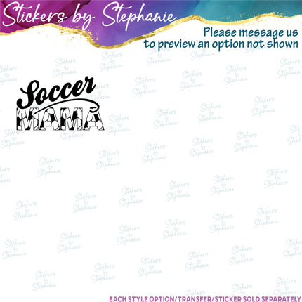 (s05-322) Soccer Mom Family Custom Iron-On Transfer or Sticker