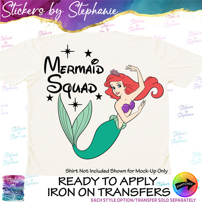 (s04C-007) Mermaid Squad, Ariel Iron-On Transfer