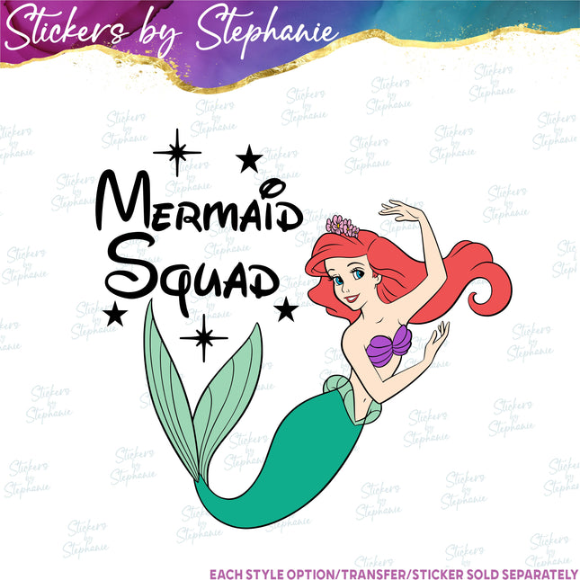 (s04C-007) Mermaid Squad, Ariel Iron-On Transfer
