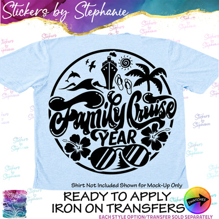 (s03Y-001) Family Cruise Iron-On Transfer or Sticker